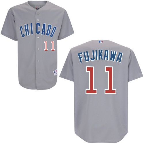 Kyuji Fujikawa #11 MLB Jersey-Chicago Cubs Men's Authentic Road Gray Baseball Jersey